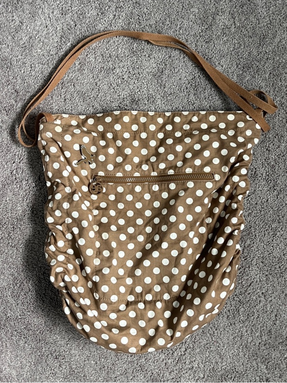 American Eagle Outfitters Brown Polka Dot Shoulder Bag